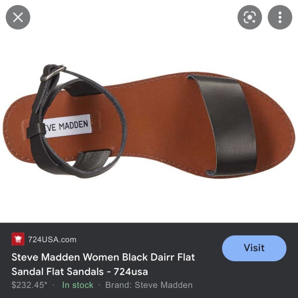 Steve Madden Black Sandals